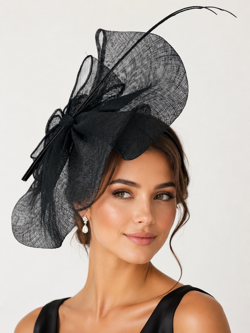 Badgley Mischka Vintage Black Fascinator Headpiece Headband